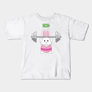 Weightlifting Bunny Kids T-Shirt